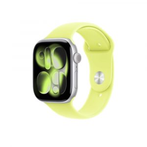 Apple Watch Series 11, 46 мм, корпус из алюминия серебристого цвета, спортивный ремешок (S/M)