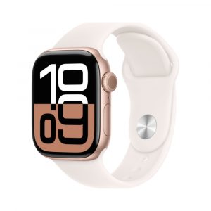 Apple Watch Series 10, 46 мм, корпус из титана «Золотой» | Gold, Миланская петля (S/M)